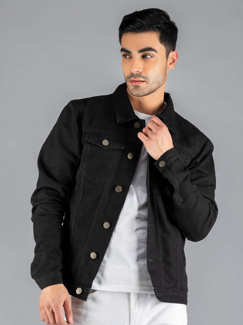 Buy Dennis Lingo Men Black Lightweight Outdoor Denim Jacket Jackets for Men 20936688 Myntra