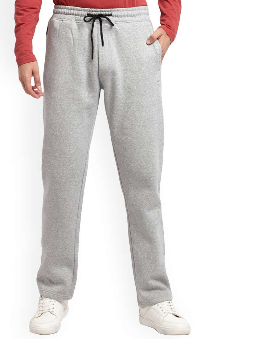 Grey cotton track pants on sale