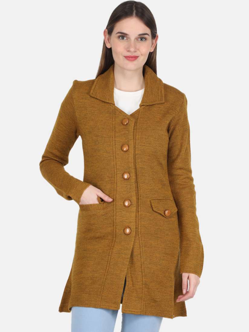 Buy Monte Carlo Women Mustard Yellow Overcoats Coats for Women 20946916 Myntra