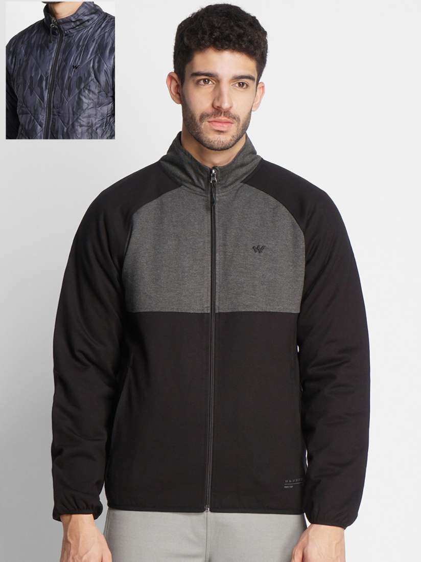 Buy Wildcraft Men Black Colourblocked Reversible Outdoor Sporty Jacket Jackets for Men 20952226 Myntra
