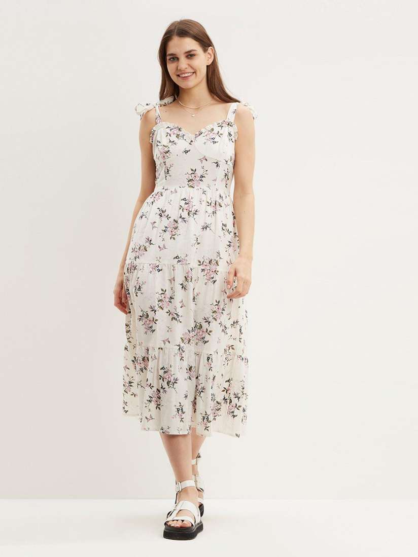 Dorothy perkins white floral dress outlet
