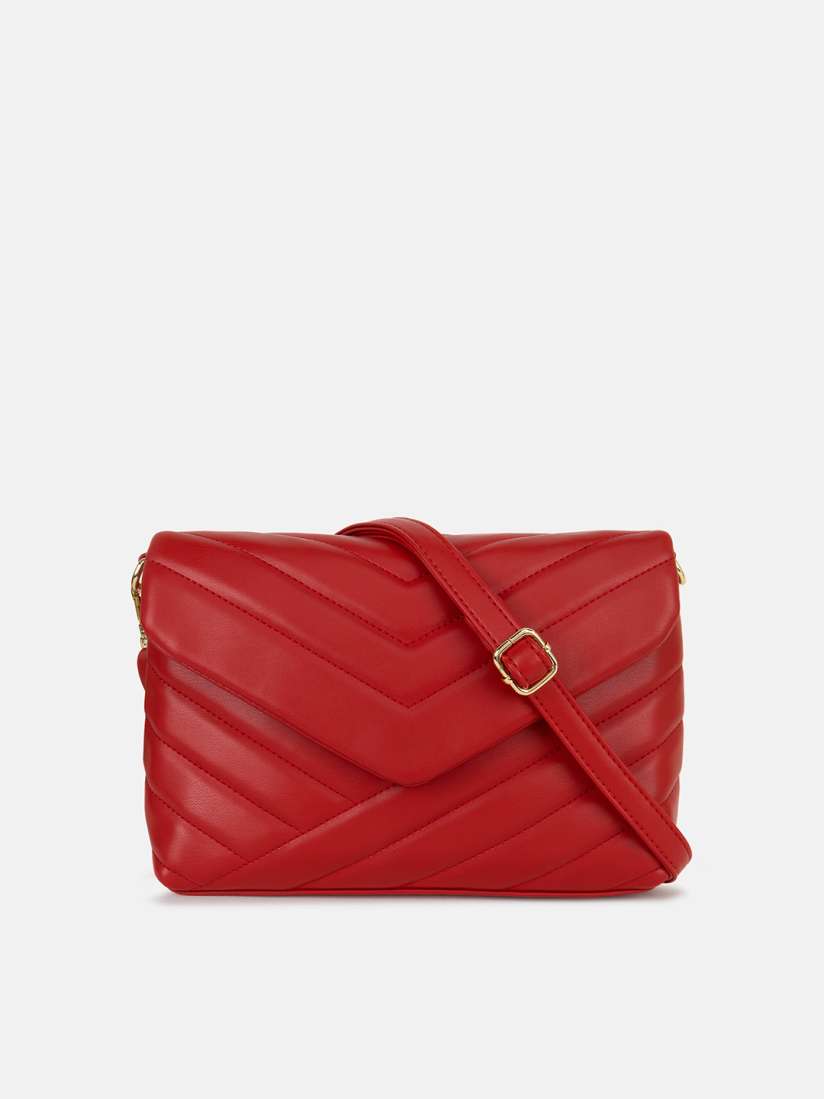 Buy Kazo Red Textured Structured Handheld Bag Handbags for Women 20959228 Myntra