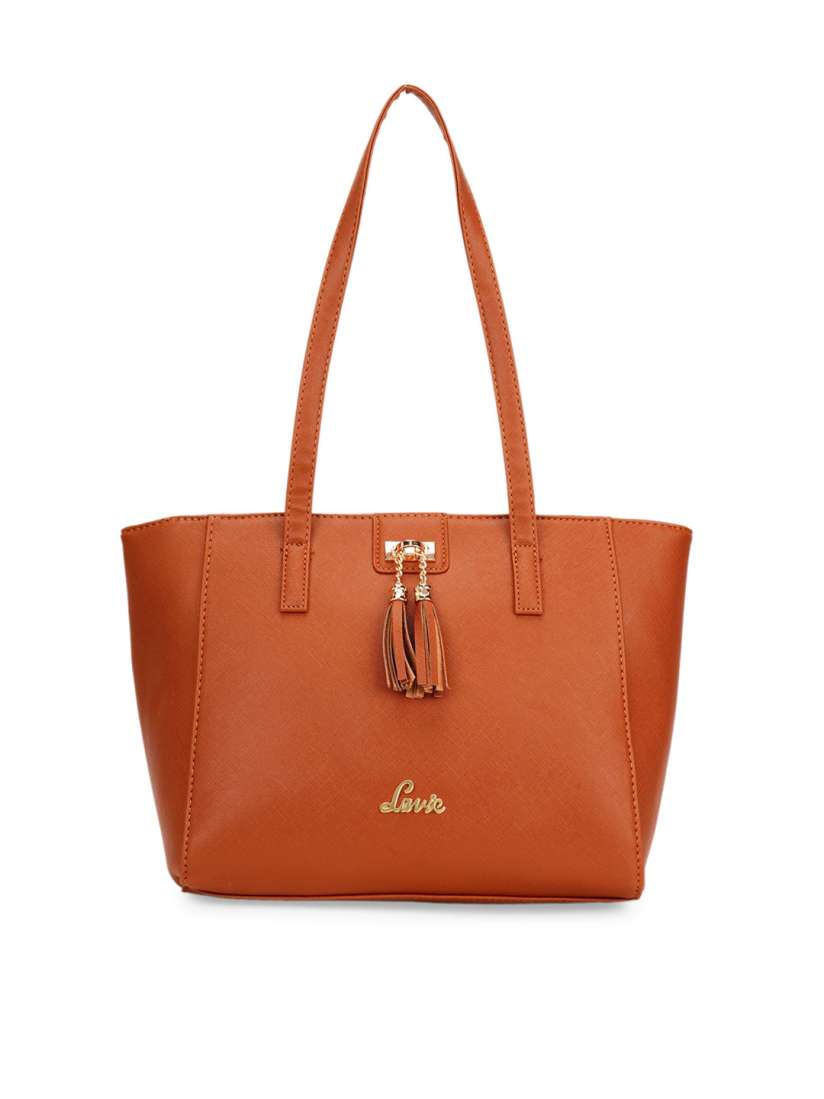Buy Lavie Tan Structured Shoulder Bag with Tasselled Handbags for Women 20959982 Myntra