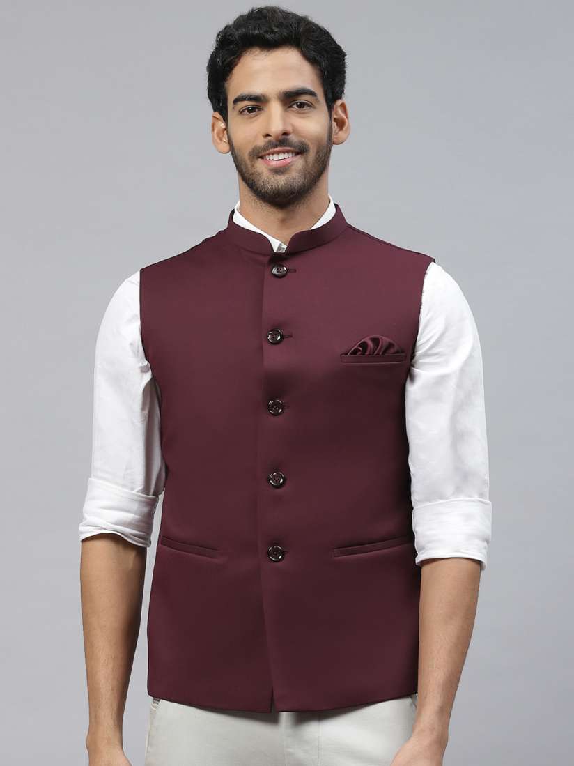 Buy ESSAS club Men Solid Nehru Jacket with Pocket Square Nehru Jackets for Men 20960766 Myntra