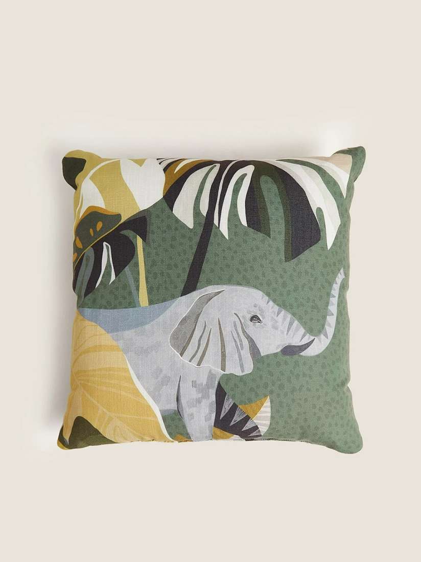 Buy Marks Spencer Green Yellow Set of 2 Out Elep Twin Printed Floor Cushions Cushions for Unisex 20961600 Myntra