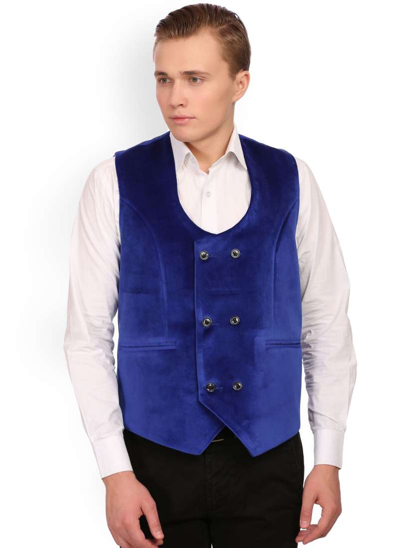 Buy Wintage Men Blue Waistcoat Waistcoat for Men 2096164 Myntra