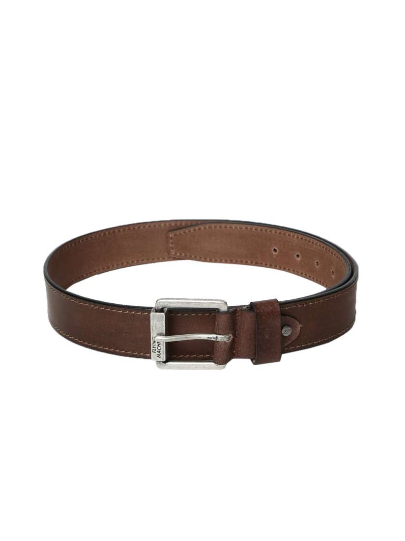 Buy Flying Machine Men Brown Solid Leather Belt Belts for Men 2096310 Myntra