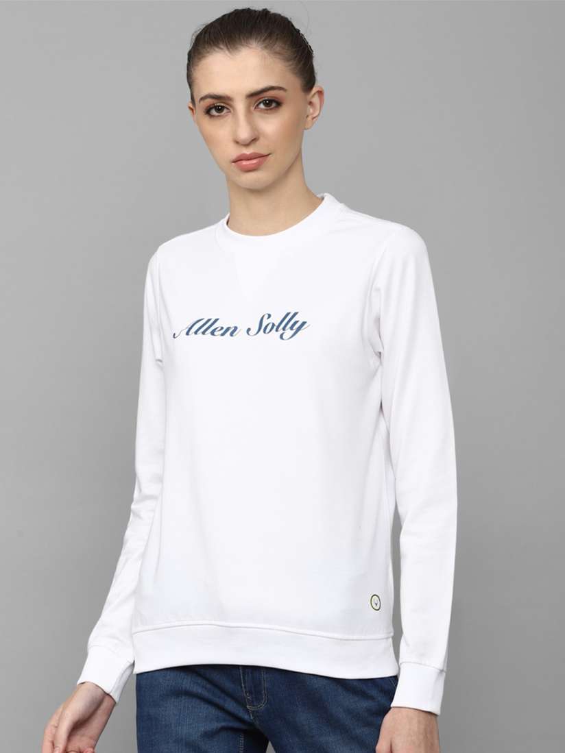 Allen solly white sweatshirt discount