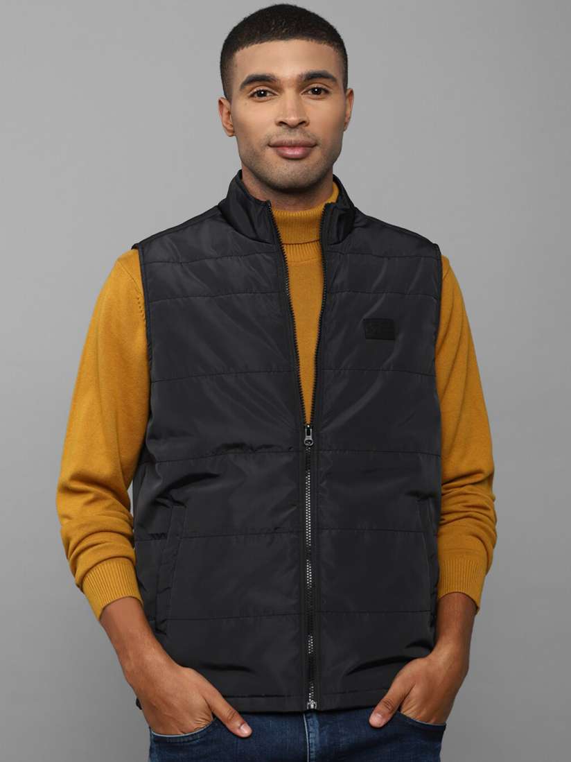 Buy Allen Solly Men Black Sleeveless Padded Jacket Jackets for Men 20967208 Myntra