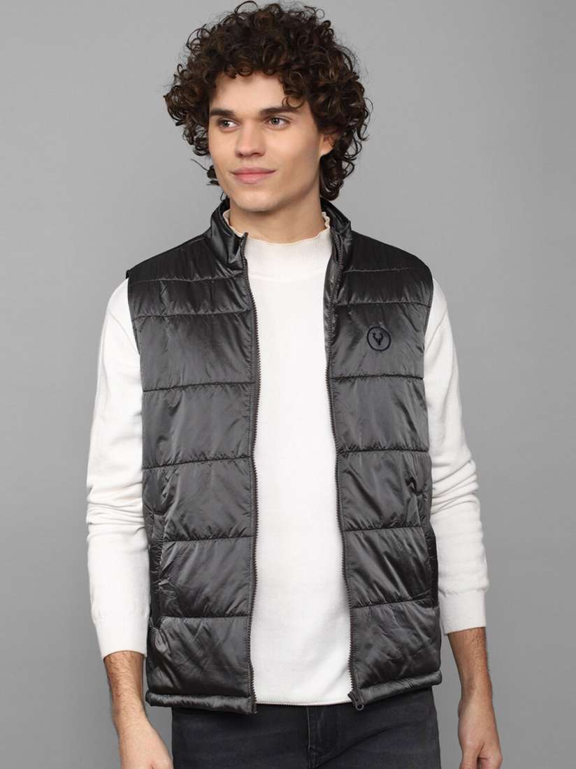 Buy Allen Solly Men Grey Sleeveless Padded Jacket Jackets for Men 20967224 Myntra