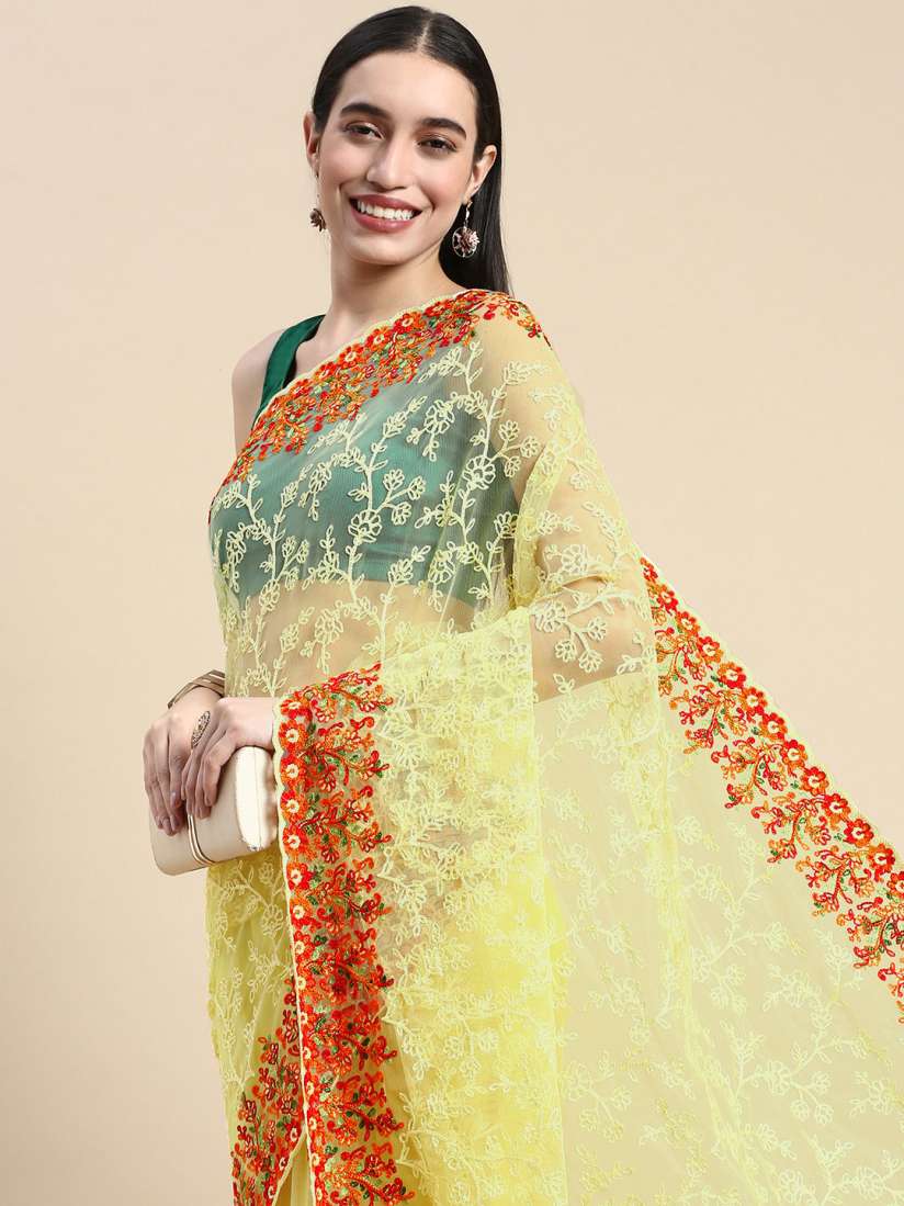 Myntra net saree hot sale