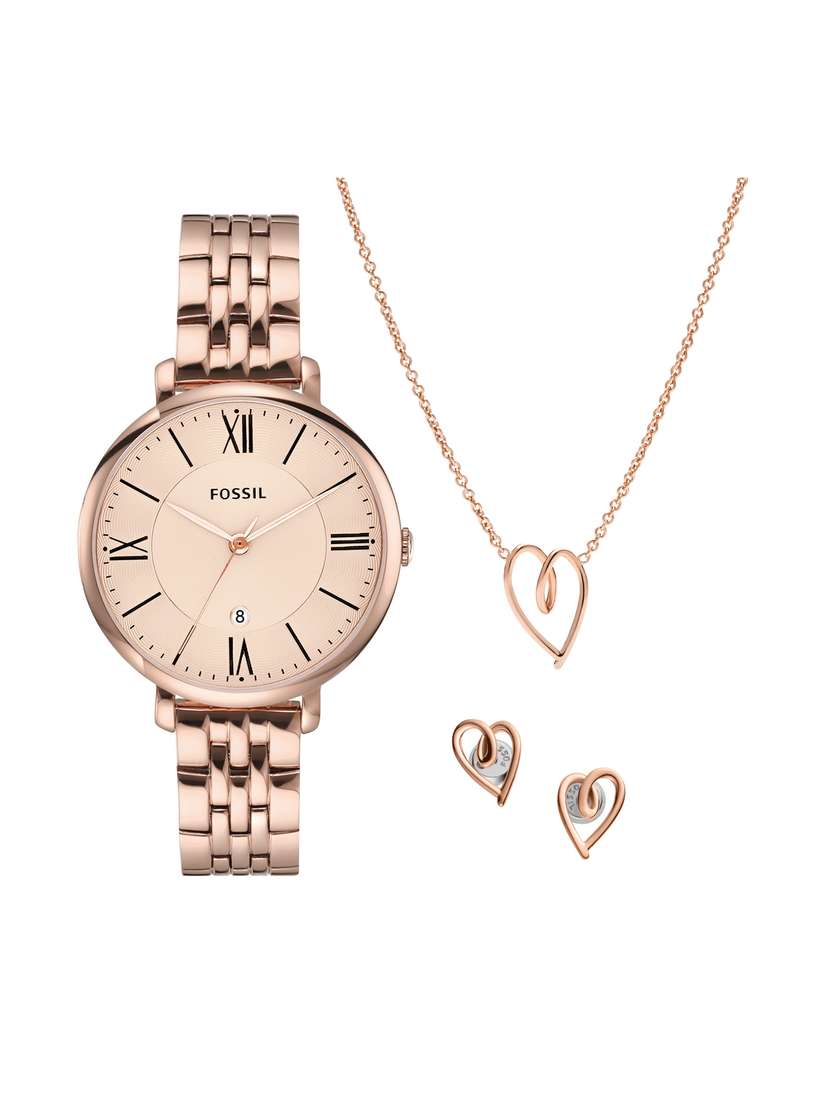Ladies Watches Women's Fossil Watch And Bracelet Gift Set