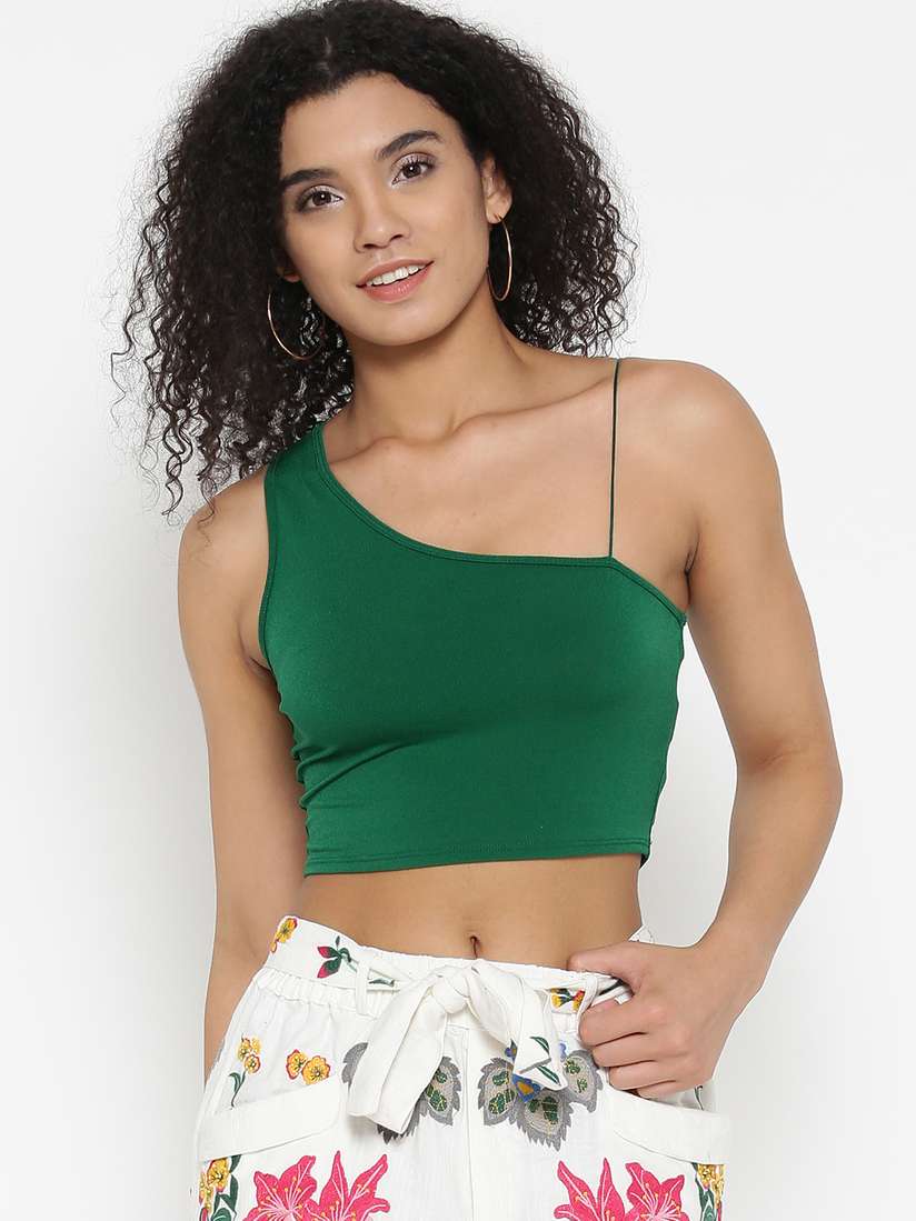 one shoulder crop top forever 21