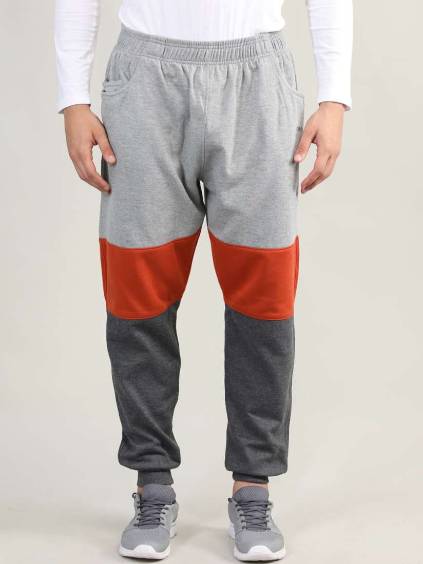 Grey and orange joggers clearance