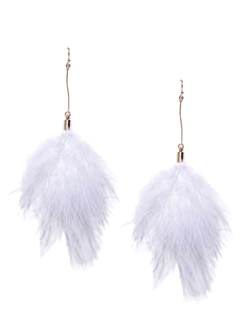 Feather earrings myntra shop