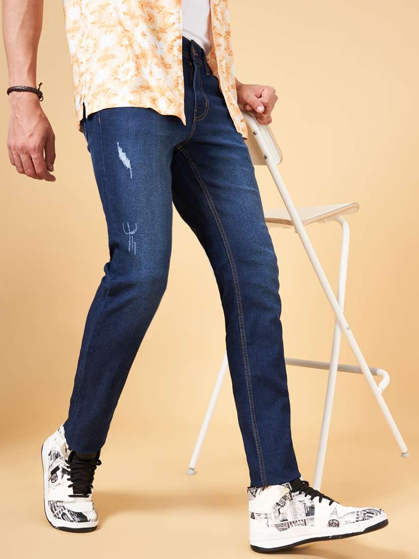 Buy YU by Pantaloons Men Blue Slim Fit Light Fade Jeans Jeans for Men 20978474 Myntra