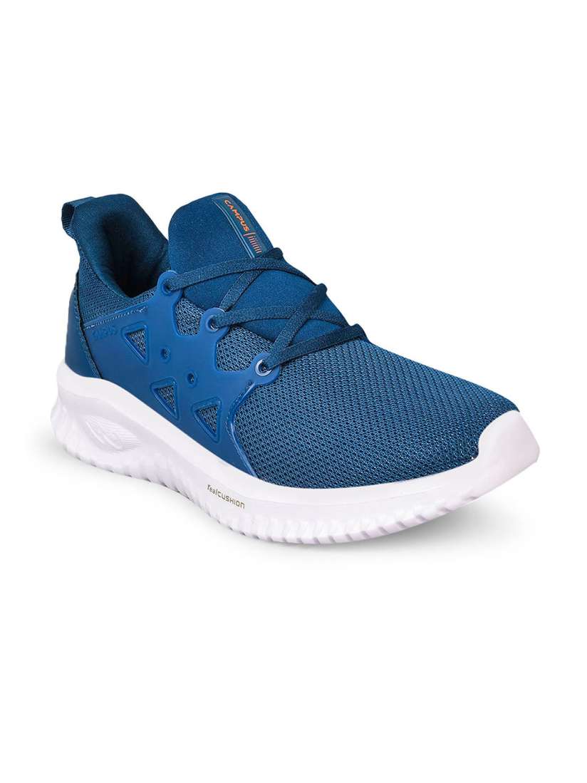 Men's blue mesh running shoes top