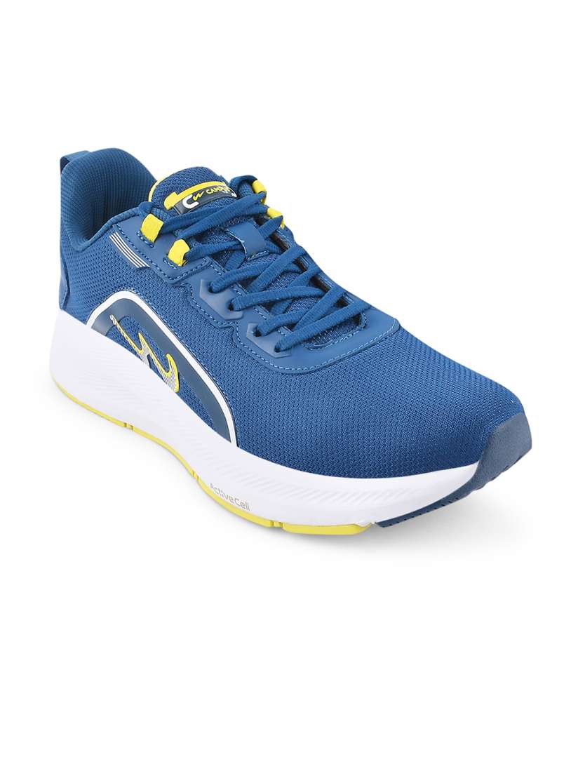 Men's blue mesh running shoes top
