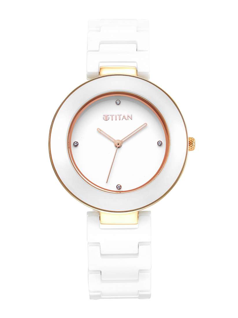 Buy Titan Women White Dial White Ceramic Bracelet Style Straps Analogue Watch Watches for Women 20987402 Myntra