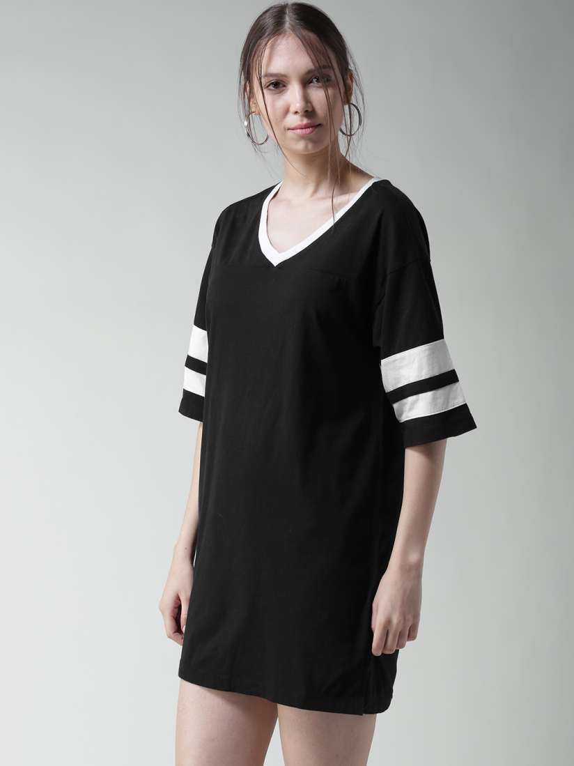 Buy FOREVER 21 Women Black Solid T shirt Dress Dresses for Women 2098787 Myntra
