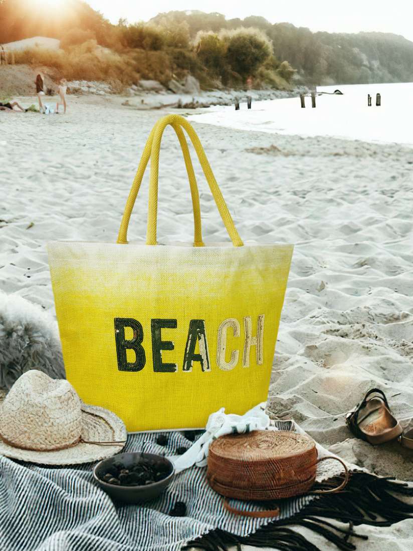 Embellished beach bag sales