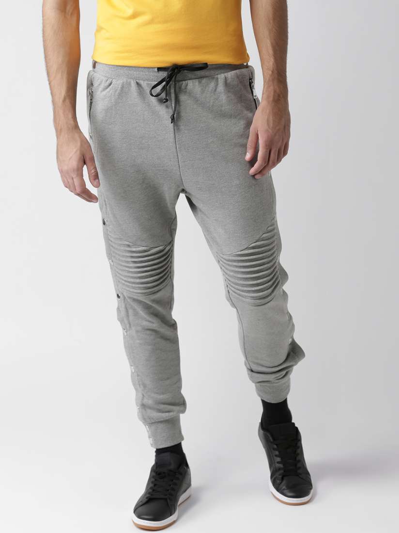 Buy FOREVER 21 Grey Melange Joggers Track Pants for Men 2099006 Myntra