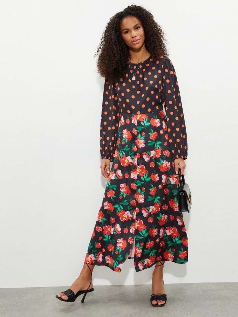 Dorothy perkins black and orange dress top