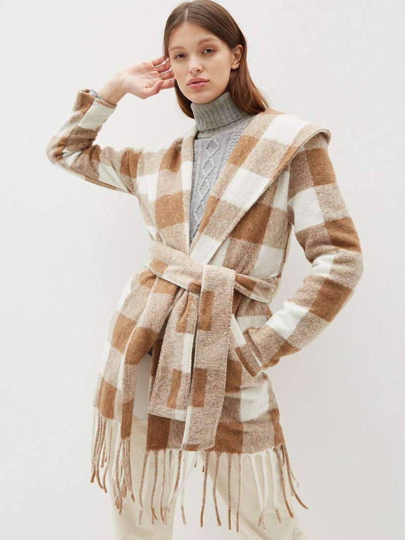 Dorothy perkins belted wrap coat top