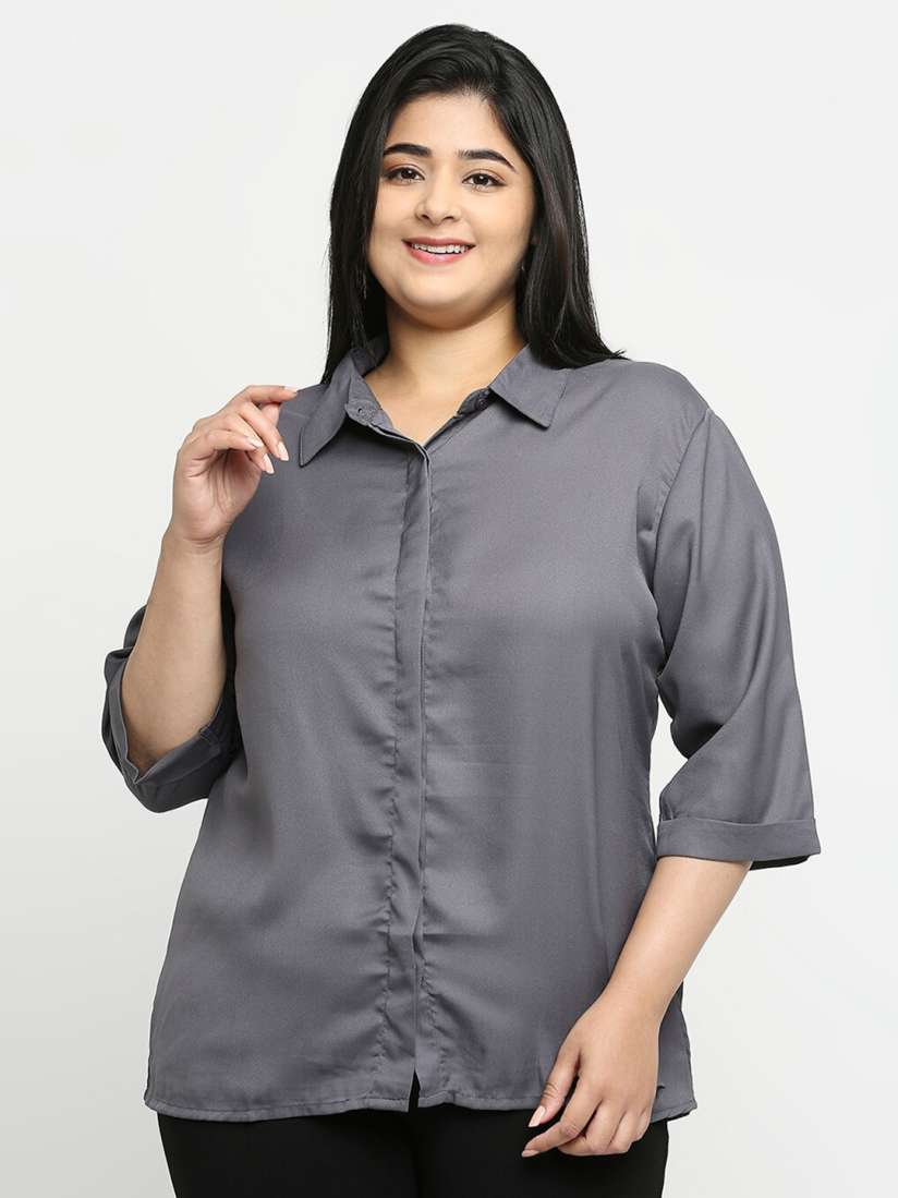 Plus size formal shirts for women on sale