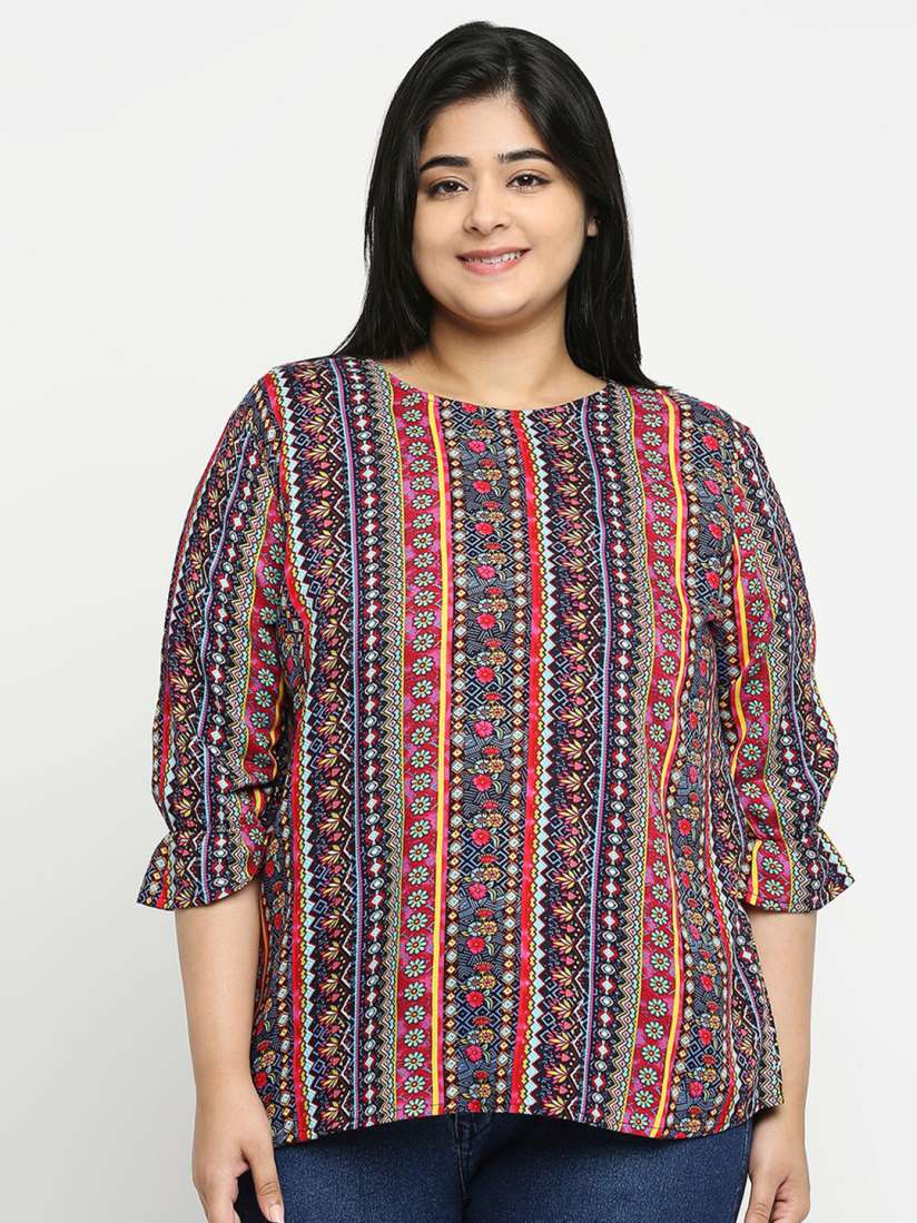 Buy Style Quotient Plus Size Women Floral Regular Smart Casual Top Tops for Women 20996070 Myntra
