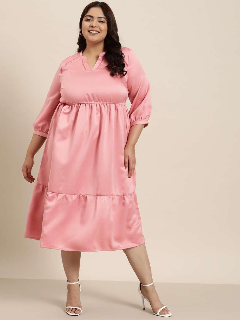 Buy Sztori Pink Satin A Line Dress Dresses for Women 20999284 Myntra