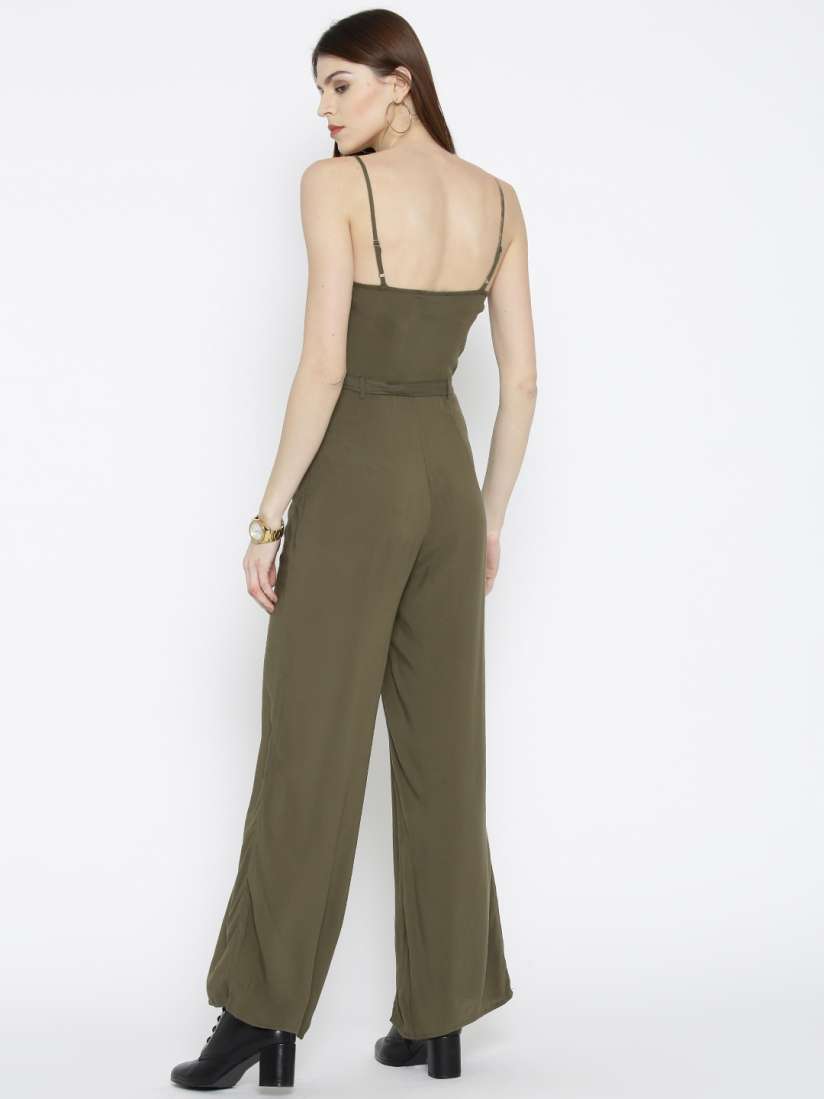 Forever 21 olive green jumpsuit hot sale