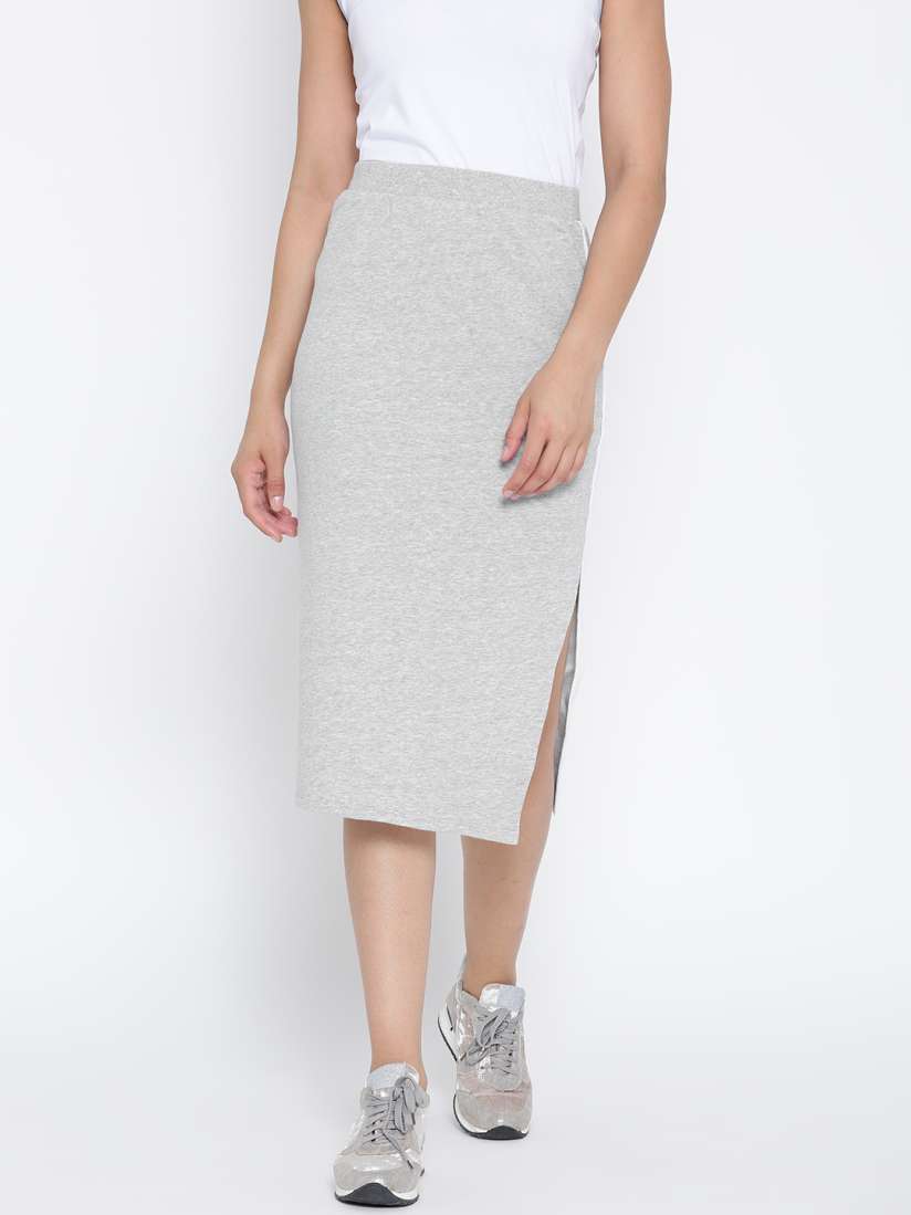 Grey pencil skirt forever 21 top
