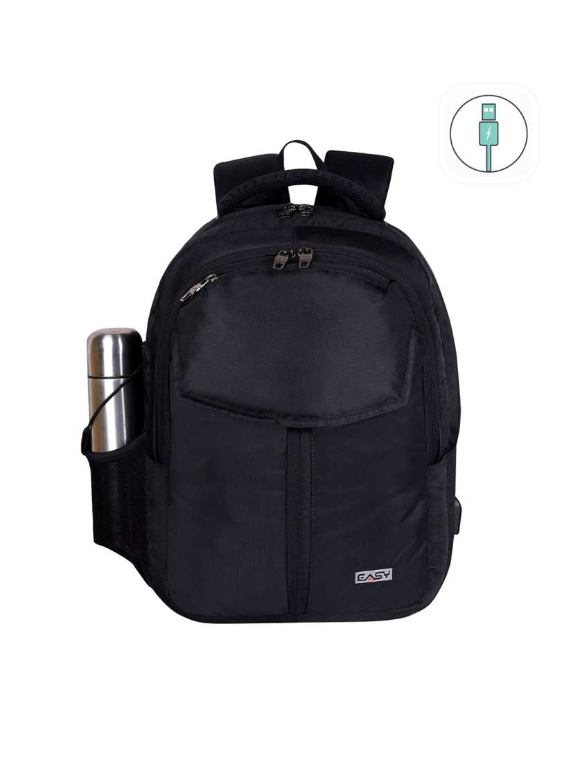 Buy EASY Unisex Black Backpack with USB Charging Port Backpacks for Unisex 21003484 Myntra