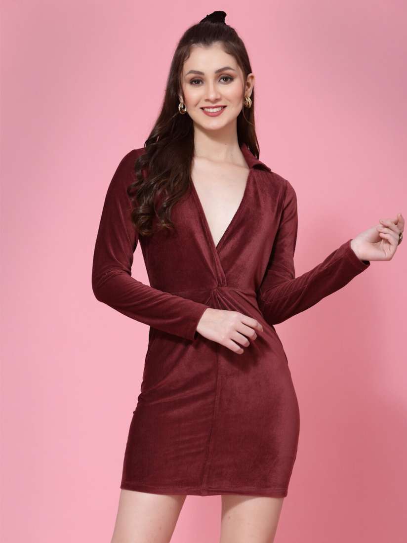 Buy KASSUALLY Knotch Bodycon Dress Dresses for Women 21004006 Myntra
