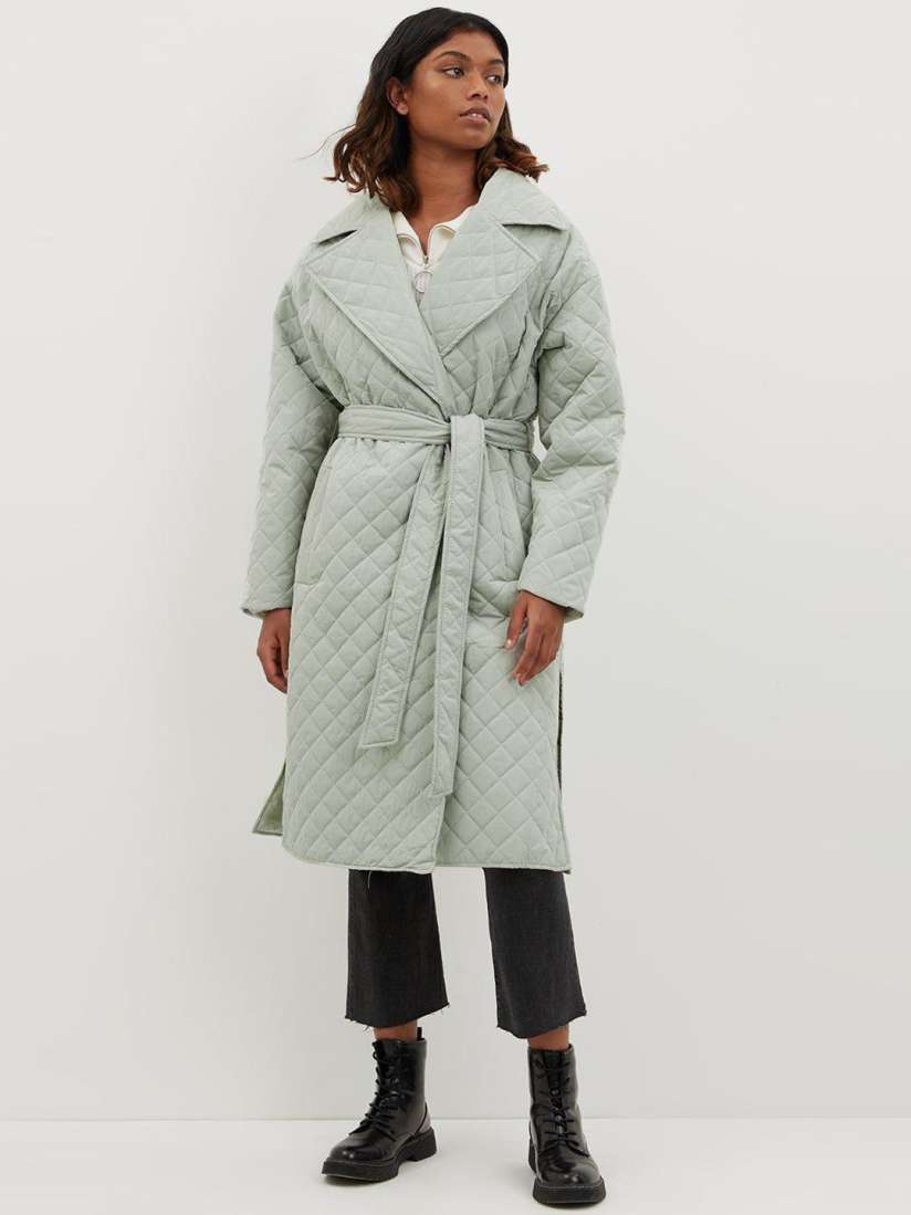 Buy DOROTHY PERKINS Women Longline Quilted Jacket with Belt Jackets for Women 21008584 Myntra