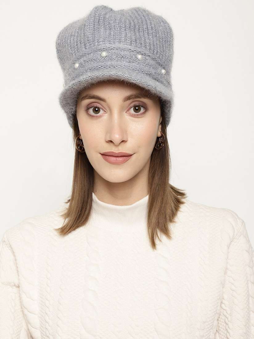 Buy Roadster Women Grey Self Design Visor Cap Caps for Women 21009164 Myntra