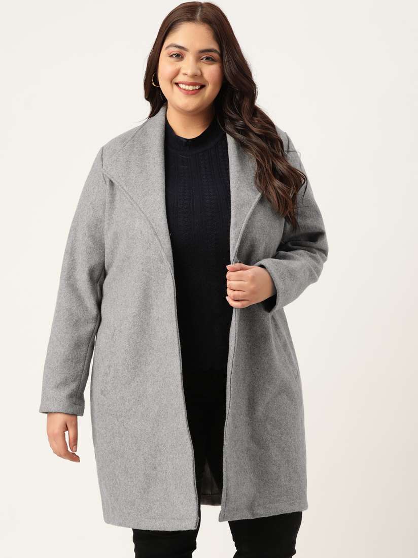 Plus size longline coats online