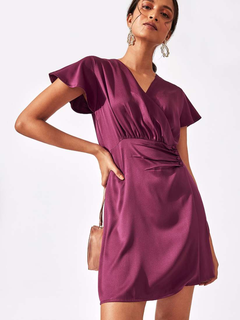 Buy The Label Life V Neck Wrap Dress Dresses for Women 21014934 Myntra