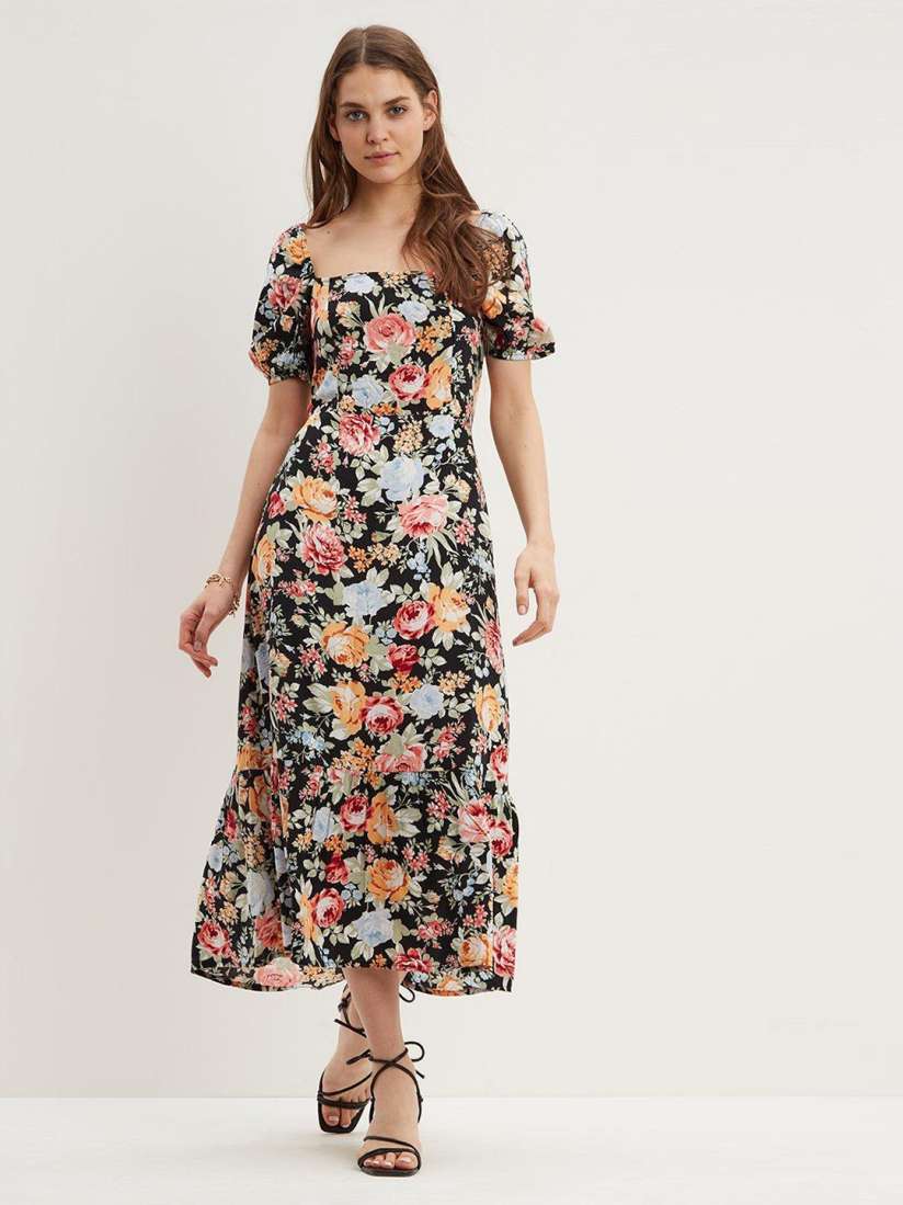 Buy DOROTHY PERKINS Floral Print Cotton A Line Midi Dress Dresses for Women 21015820 Myntra