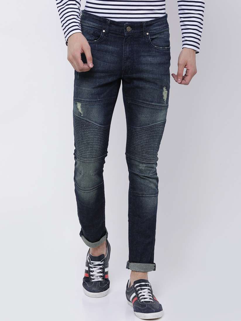 Buy LOCOMOTIVE Men Blue Tapered Fit Mid Rise Clean Look Stretchable Jeans Jeans for Men 2101729 Myntra
