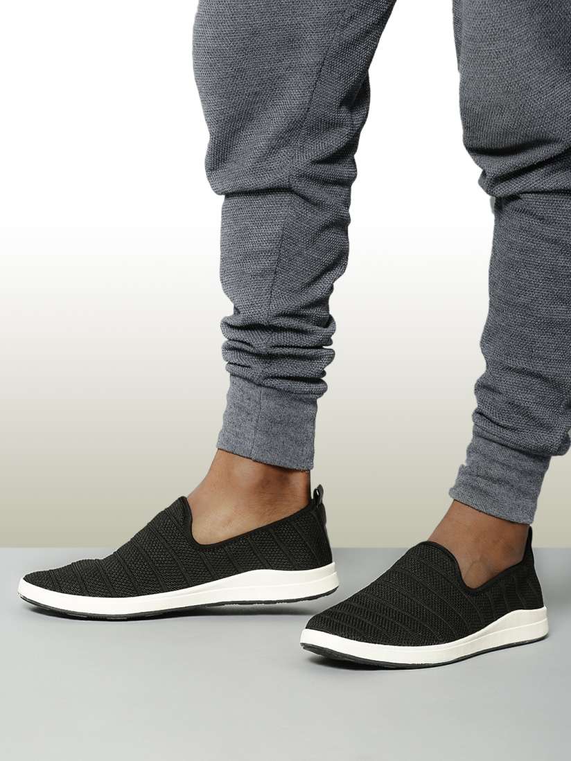 Buy ether Men Black Slip On Sneakers Casual Shoes for Men 2102055 Myntra