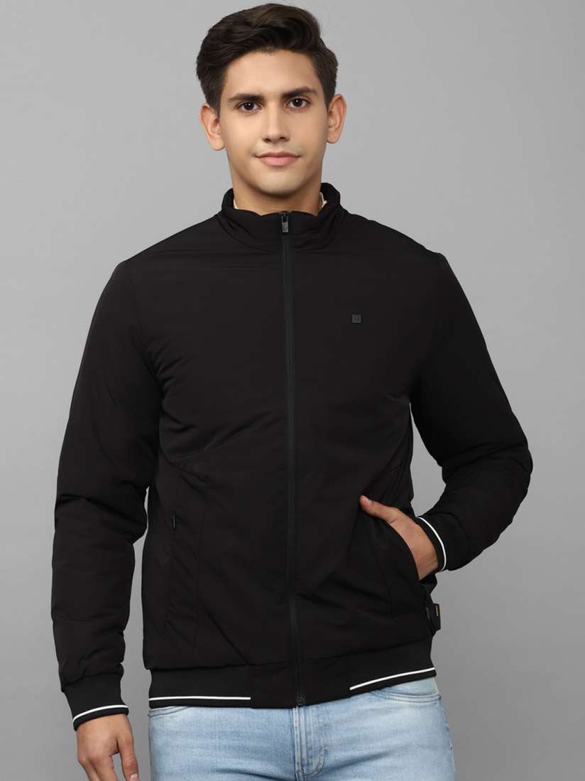 Buy Allen Solly Men Black Cotton Bomber Jacket Jackets for Men 21027364 Myntra