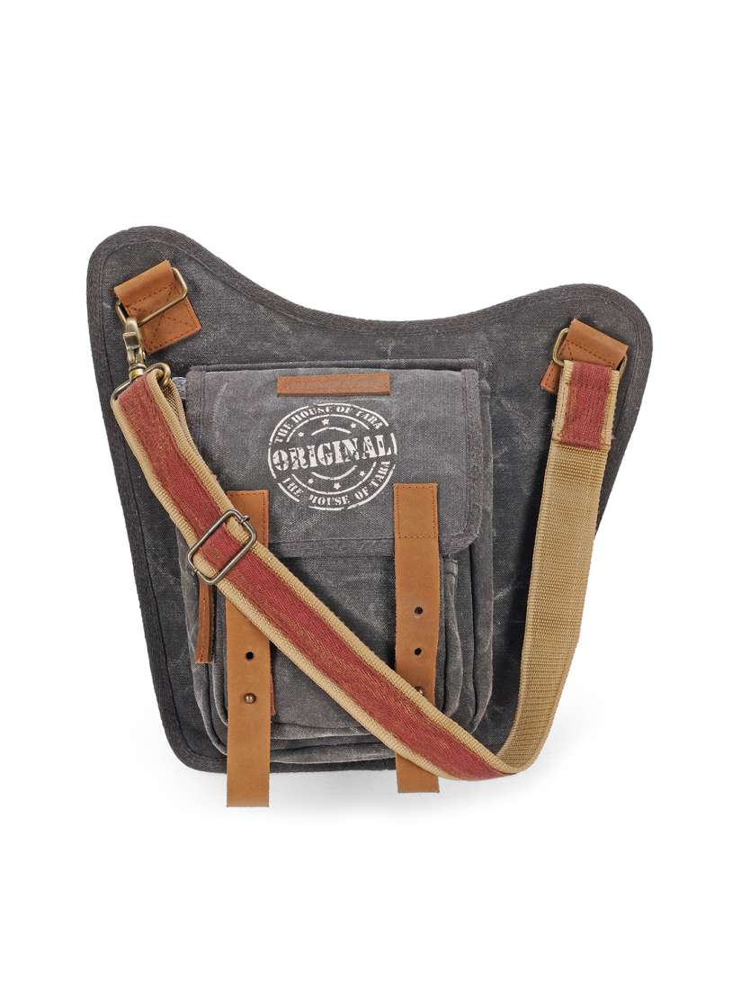 Buy The House Of Tara Unisex Charcoal Grey Messenger Bag Messenger Bag for Unisex 2103272 Myntra