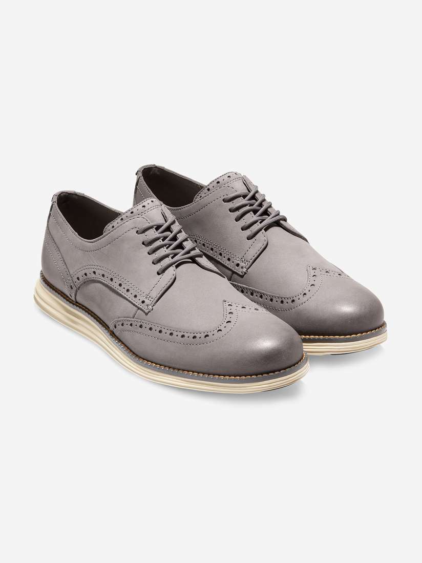 Buy Cole Haan GREY Men ORIGINALGRAND WINGTIP OXFORD Casual Shoes