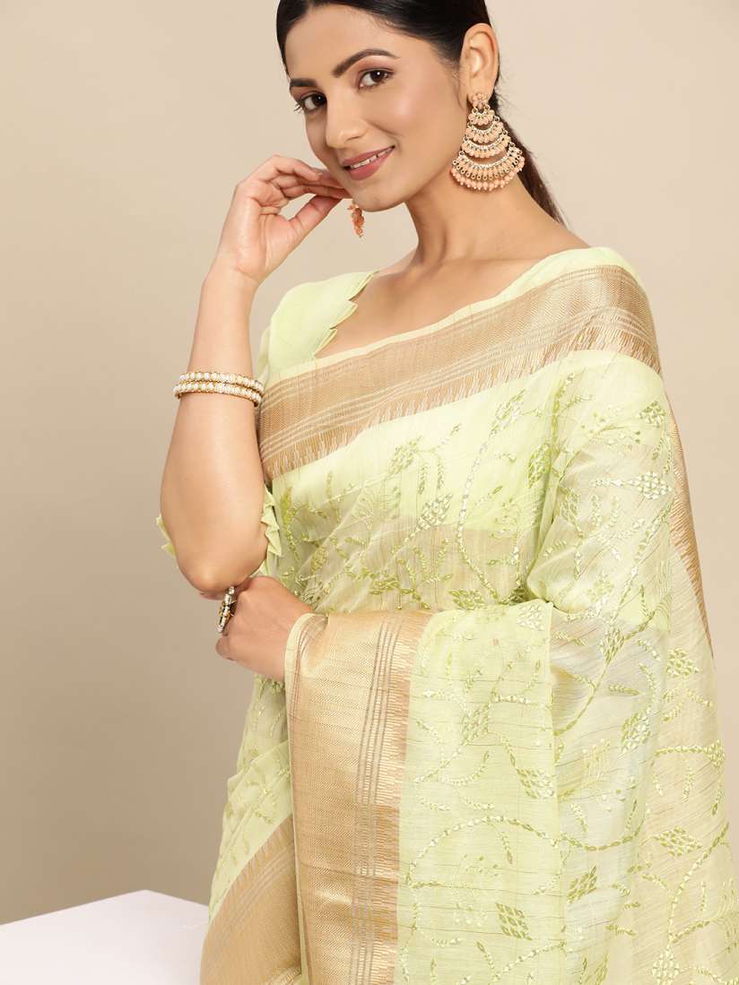 Myntra linen sarees shop