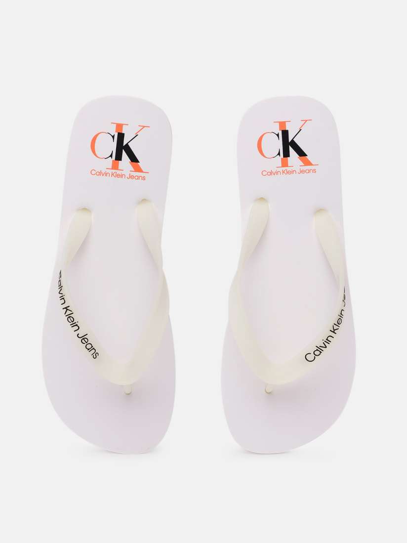Buy Calvin Klein Jeans Men Brand Logo Print Thong Flip Flops Flip Flops for Men 21043762 Myntra
