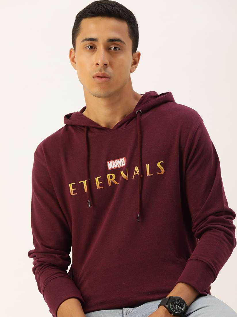 Buy Kook N Keech Marvel Men Eternal Printed Hooded Sweatshirt Sweatshirts for Men 21047118 Myntra