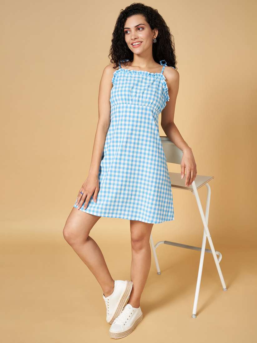 Pantaloons blue dress new arrivals