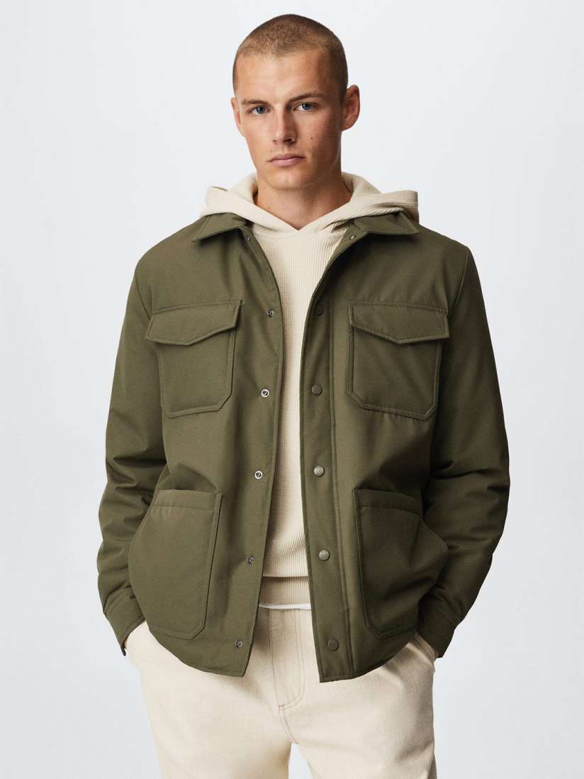 Buy MANGO MAN Snap Button Sustainable Padded Jacket Jackets for Men 21065778 Myntra